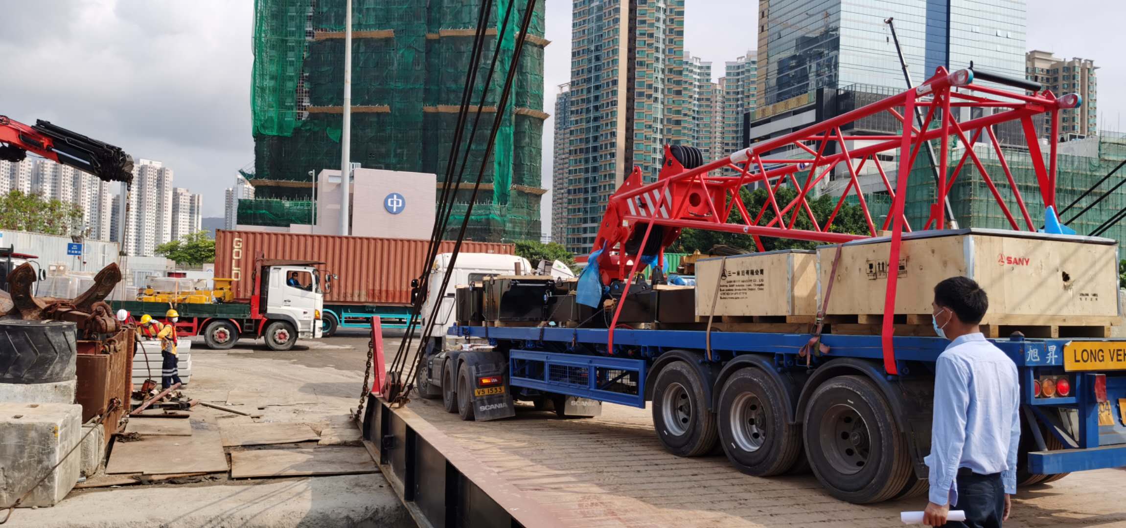 佛山到香港物流公司，佛山到香港運(yùn)輸，佛山到香港中港平板車(chē)運(yùn)輸圖